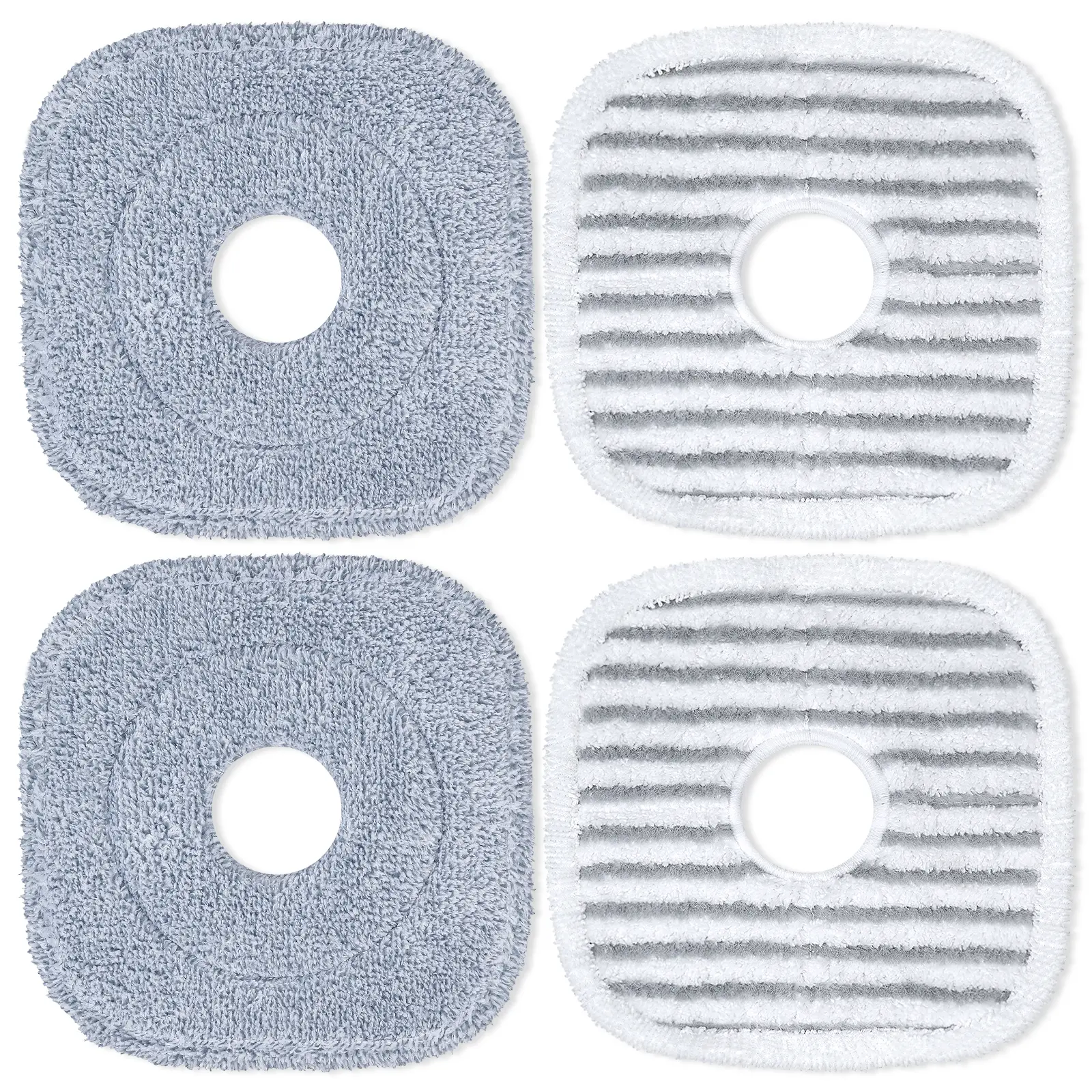 KEEPOW Square Microfiber Mop Pads Replacement Compatible with True & Tidy SPIN-800 TrueClean Mop 9 inch M16 Spin Mop
