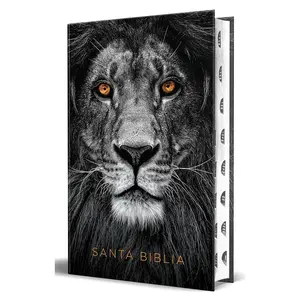 Biblia RVR 1960 letra grande tamaño manual, tapa dura León de Juda con índice / Spanish Bible RVR 1960 Handy Size Large Print Hardcover Lion of Judah with In (Spanish Edition)