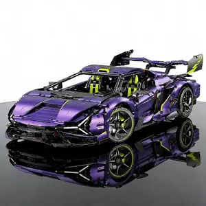 3721pcs Super Car Building Blocks, Building Block Set, High Difficulty DIY Model Kit for Adults, Large 1:8 Racing Vehicle Decoration