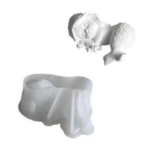 Detailed 3D Mermaids Mold Portable for Creating Resin and Plaster Ornaments