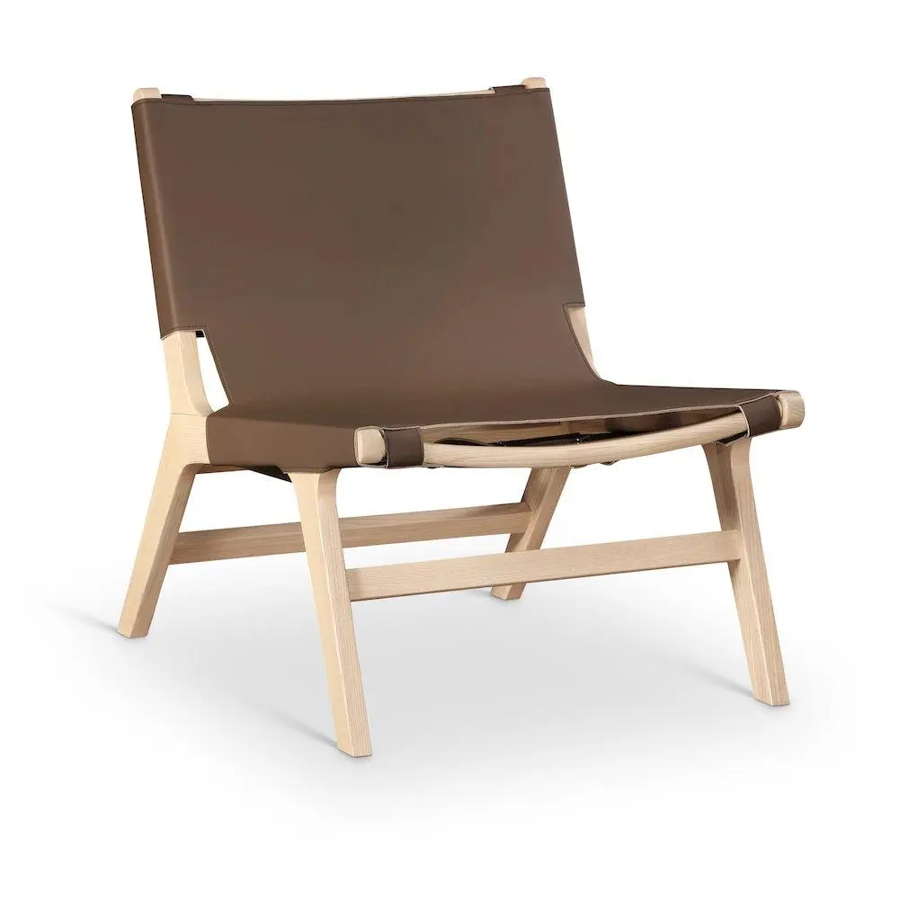 Rawlins Brown Vegan Leather Upholstered Accent Chair
