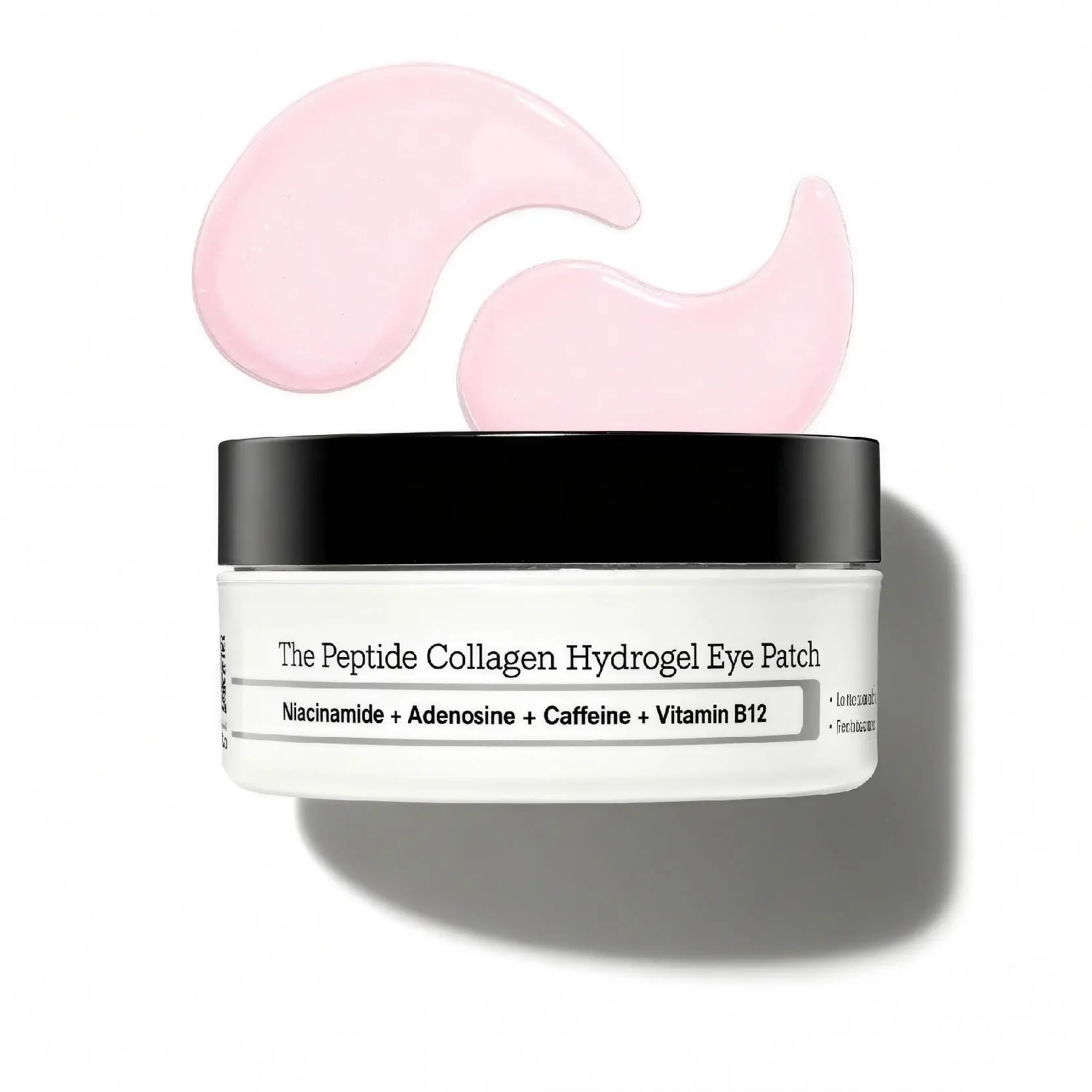 Korean Hydrogel Collagen Eye Patches with Peptide, Niacinamide, Adenosine, Caffeine, Vitamin B12 - Brightening Eye Treatments for Hydration, Elasticity, Radiance