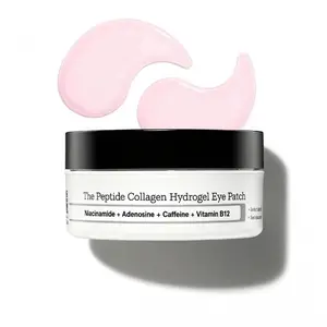 Korean Hydrogel Eye Mask with Peptide Collagen Niacinamide Adenosine Caffeine Vitamin B12 for Hydration and Brightening Enhances Skin Elasticity and Radiance
