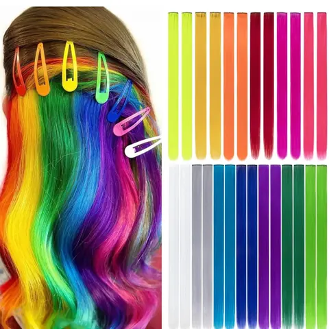 MAQUIUAGE Women's 20 in Long Straight Clip-in Hair Extensions - Natural Synthetic Hairpieces, Pre-styled Synthetic Extensions & Pieces, Quick Clip-on Glam, Straight Texture, Sleek Look, Hair Solutions