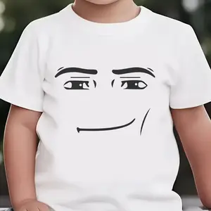 Roblox Gamer T-shirt - Roblox Man Face T-shirt, Meme T-shirt.The  T-shirt boasts a vibrant Roblox Man Face print.The perfect gift for a lovely child.