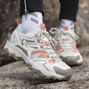 Couple's outdoor sports hiking shoes, fashionable camping trekking shoes, men's anti-collision breathable mountain climbing shoes