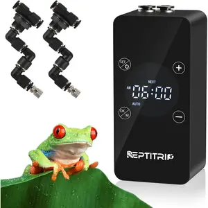 Easy to Setup Misting Timer with Inner Clock for Reptile Tanks DIY Misting System for Amphibians and Rainforest Plants