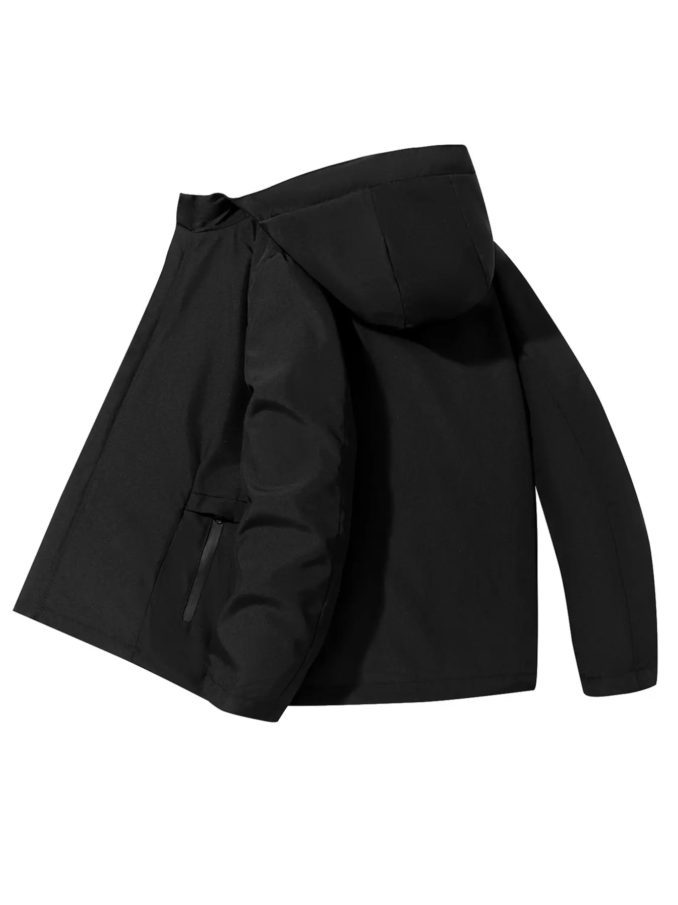 Boys' Casual Jacket Set, Junior Plain Long Sleeve Hooded Zipper Pocket, Spring & Fall Fashion, Perfect for Daily Wear & Outdoor Activities