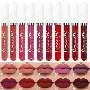 10Pcs Velvet Lip Glossy Cosmetic Long Lasting Waterproof Nonstick Lipstick Easy To Apply High Color Matte Lip Glaze Suitable For Beginners Beauty Makeup