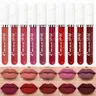 10Pcs Velvet Lip Glossy Cosmetic Long Lasting Waterproof Nonstick Lipstick Easy To Apply High Color Matte Lip Glaze Suitable For Beginners Beauty Makeup