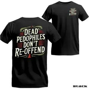 Women's oversized T-shirt: No room for pedophiles to reoffend T-shirt -- Patriotic justice pattern T-shirt, a bold statement T-shirt designed for men to protect the innocent