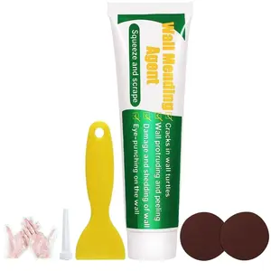 Wall Repair Patch Kit with Scraper, Drywall Repair Kit, Wall Mending Agent Large Hole Drywall Patch, Easy To Fill Holes in Home Wall and Quick Repair Crack