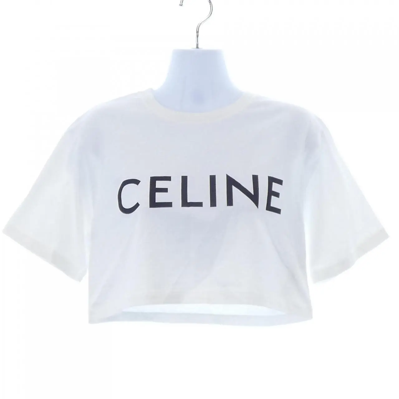 Pre-owned Celine Cotton Small Leather Goods Print Cropped T Shirt
