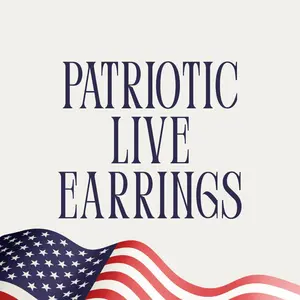 Patriotic Dangle Earrings, Lifestyle Costume Fashion Jewelry Accessories