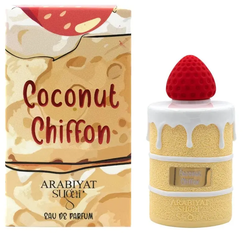 Arabiyat Sugar Coconut Chiffon EDP Spray 3.4 oz Unisex Fragrance with Coconut Jasmine Vanilla Caramel & Musk Notes for Women and Men