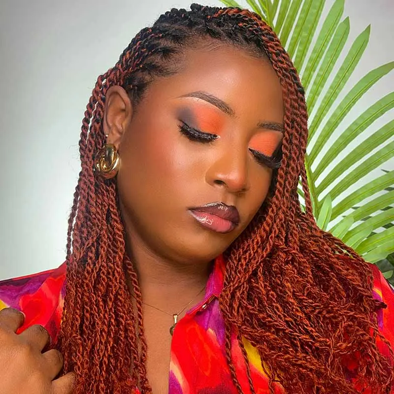 QVR Dark Orange Afro kinky Bulk Hair Extensions For Braiding Dreadlock Human Hair Outdoorfun Lace Closure Wigs Lace Frontal dealsforyoudays BACK To sCHOOL TikTokShopBlackFriday