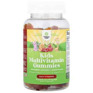 Nature's Craft Kids Multivitamin Gummies, Strawberry, Raspberry & Orange, 90 Gummies