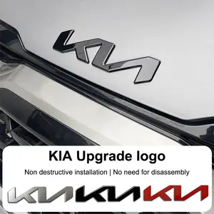 Car Logo Front Hood Logo Rear Trunk Badge Stickers For KIA K9 Sportage Niro K5 Carnival EV6 EV9 EV3 K8 Stinger Forte Ceed Cerato Sorento RIO Picanto Proceed Soul Cadenza Borrego Ray EV Syros K4 Telluride Sonet Seltos Stonic Optima Tasman K900 Venga