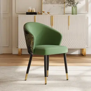Homary Arcora Green Velvet Dining Chair with Upholstered, 1 Piece