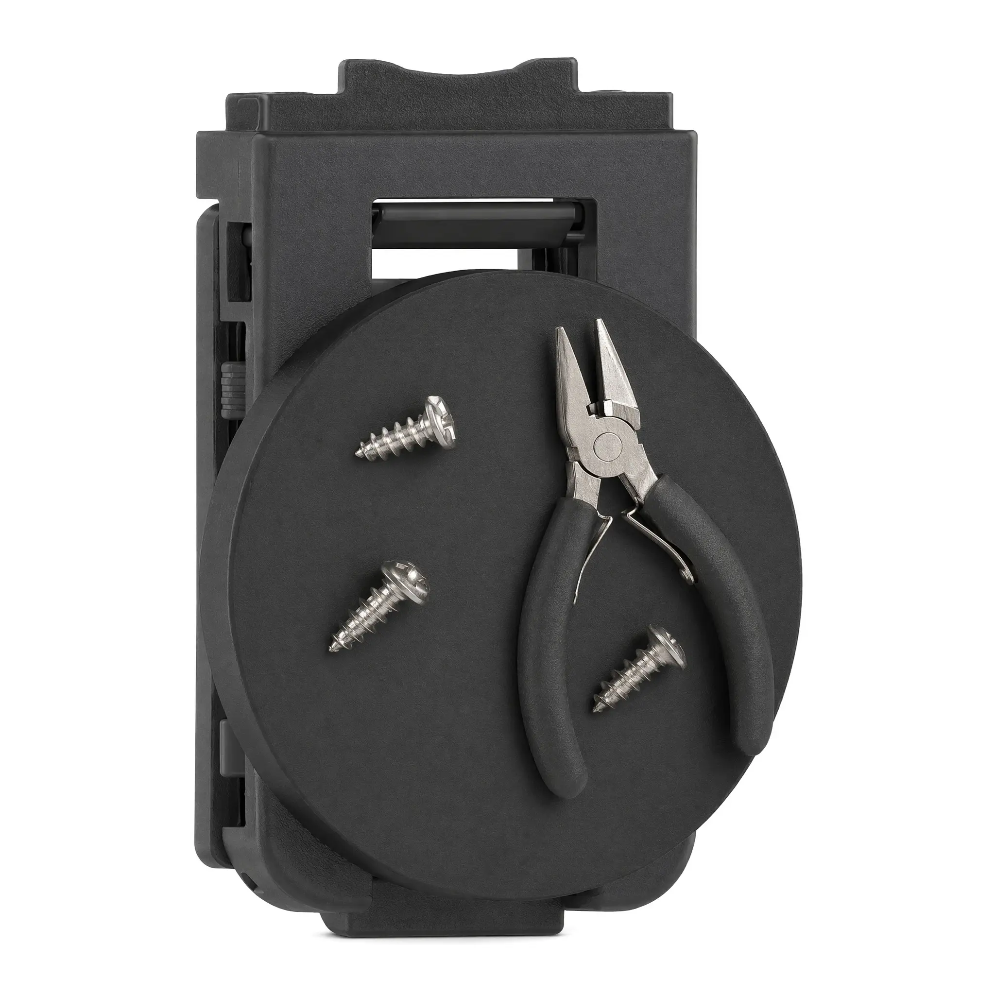 Lockable Magnetic Tool Belt Clip, 66mm Heavy-Duty Neodymium Magnet Holder with Hands-Free Carry & Locking Hold, Fits 53mm Max Wide Work Belts for Hammer, Screwdriver, Wrench, Magnetic Holder Tool Bags