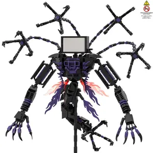 710 Pieces Skibidi Toilet Titan TV Man Building Blocks, Model Building Kits, Multi-Jointed Model with Base, Fan Collection, Desktop Decoration, Teen DIY Assembly