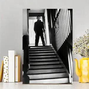 Poster Halloween Michael Myer On The Steps Horror Movie Poster Decorative Painting Canvas Wall Art Living Room Posters Bedroom Painting
