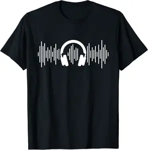Audio Wave Headphone Sound Engineer Audio Engineer T-Shirt - Griseldatu Shop 73B0CQW98WQS