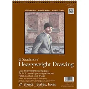 400 Series Heavyweight Drawing Pad, Medium Surface, 14"x17" Wire Bound, 24 Sheets