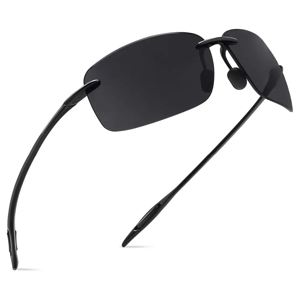 Polarized Rimless Sunglasses for Men and Women, Ultralight TR90 Sports Outdoor Eyewear for Driving, Fishing, and Golf, Outdoor Sports Eyewear, Sportive Sunglasses, Men's Sunglasses