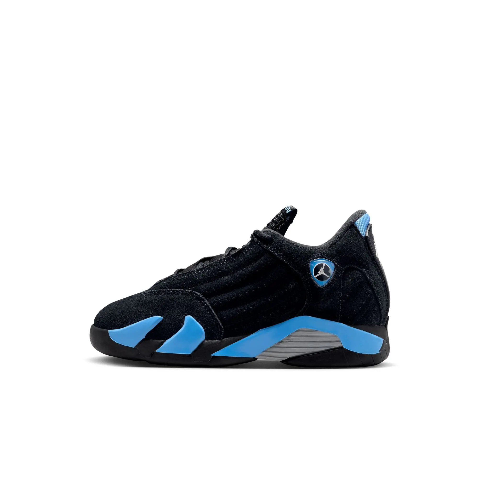 Air Jordan 14 Retro "University Blue" Unisex Youth Lace-Up Basketball Sneakers - Child Sizes (1.5y, 11c), Solid Leather Mix, Classic Laces, Supportive Sole, Everyday Wear, Retro Look, Athletic Footwear for Little Feet