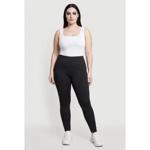 Plus Size High Waist Leggings with Cell Phone Pockets