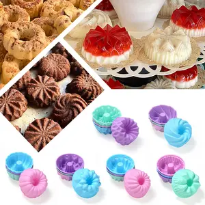 24 Pack 3 Inch Silicone Donut Mold – Nonstick Baking Cups for Mini Donuts, Muffins, Bagels, Jello – Oven, Microwave, Dishwasher Safe – TikTok Famous Baking Hack tiktokshopspringglowup