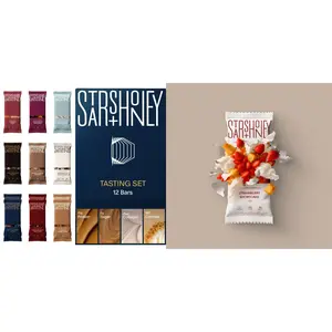 Stars + Honey | Collagen Protein Bar Bundle: Tasting Set + Strawberry Shortcake OR Peanut Butter Mousse OR Iced Lemon Cookie, All natural ingredients with added collagen, Gluten Free, Dairy Free, Soy Free, No Seed Oils, and No Sugar Alcohols.