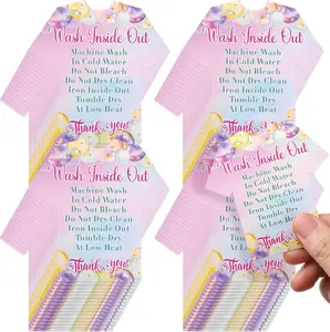300 count T Shirt Washing Instructions Cards Customer Direction Shirt Care Wash Instructions Cards Small Business Supplies for  Business Gifts