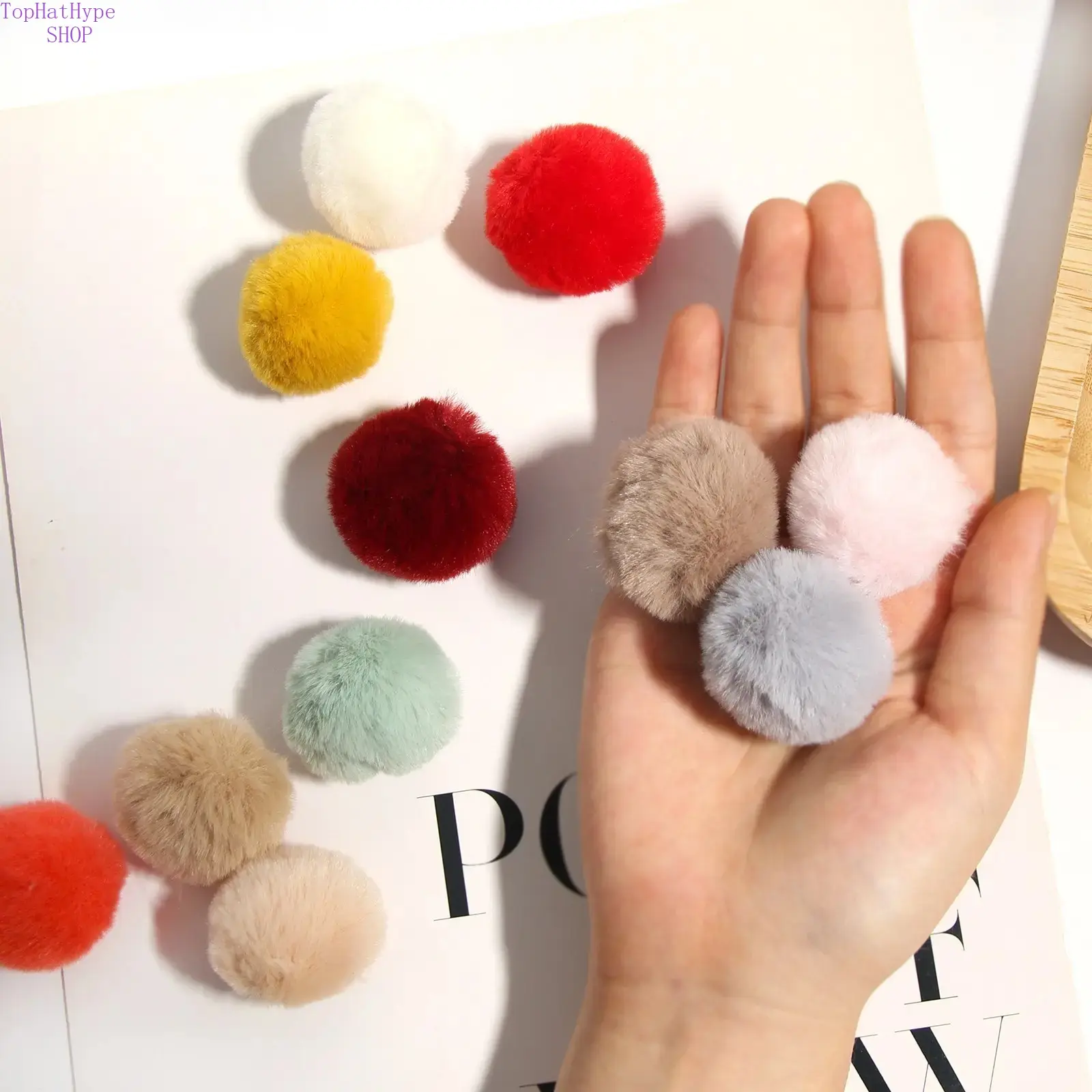 3cm Faux Rabbit Fur Pom-Pom Keychain, Soft Fluffy Mini Pom Pendant with Elastic Band, Cute Plush Bag Charm, Trendy Aesthetic Decor for Keys, Backpacks, Handbags & Daily Styling