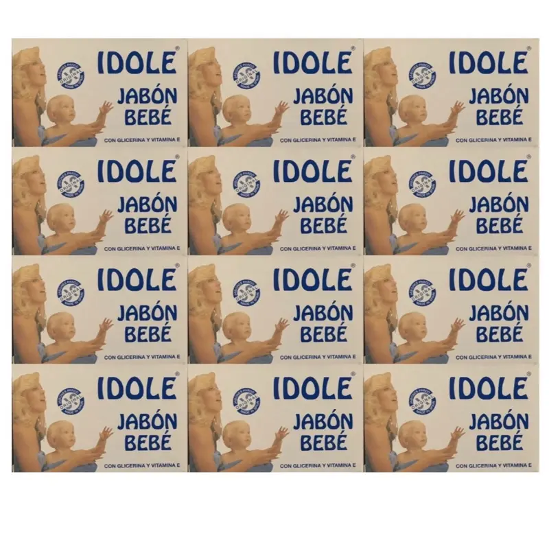 Idole Jabon BeBe  Glycerine And Vitamin E 2.65 oz. Skin Care Comfort Pack Of 12