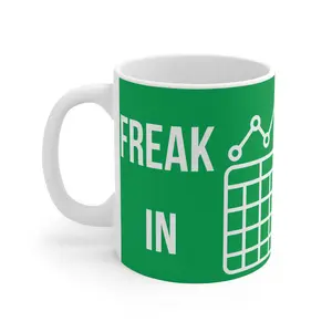 "Data Freak" 11oz Coffee Mug - Perfect for Analysts, Statisticians, Office Gifts, Birthday Present, Work-from-Home Essentials