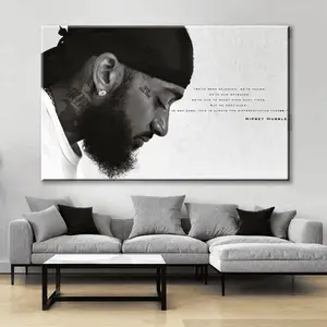 Nipseys S Hussle Quotes Wall Art Famous People Rap Music Lovers Mother's Day Gift Idea(Canvas Wrap Frame)Wall Decor Essential Posters (No Frame)