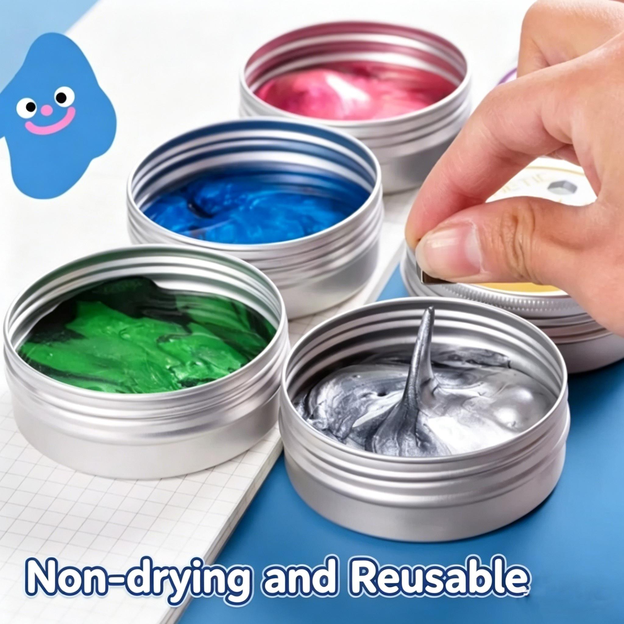 Magnetic Putty 6 Pack | Magnetic Slime Fidget Toy Stress Relief Squishy Toy for Kids Adults Sensory Play Anxiety Relief Magnet Putty for Boredom Relief