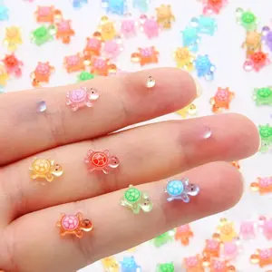 200 Pcs Mini Resin Turtles Glow in the Dark, Tiny Sea Turtle Animals to Hide Small Luminous Figures Miniature Plastic Ocean Animal for Fairy Garden Micro Landscaping Dollhouse Home Decor Crafts