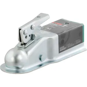 25100 Straight Tongue Trailer Coupler For 3-Inch Channel, 2-In Hitch Ball, 5,000 lbs