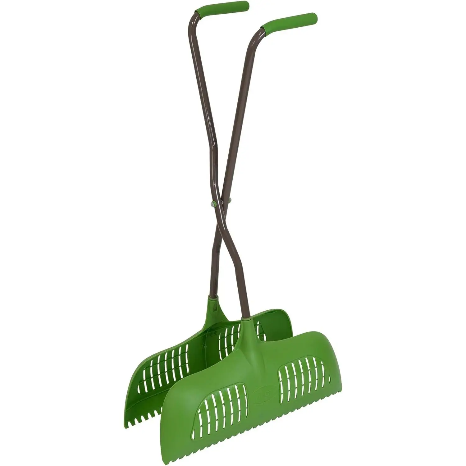 Leaf Grabber Rake with Long Handle & Cushioned Grip for Leaves, Lawn Clippings, Twigs, Yard Waste