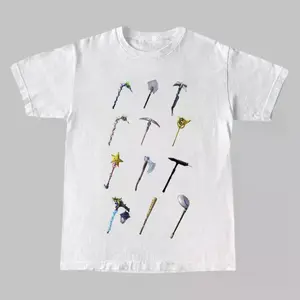 Stylish Cotton T-Shirt with Fortnite Pickaxe Collection Graphic – Perfect Gift for Men