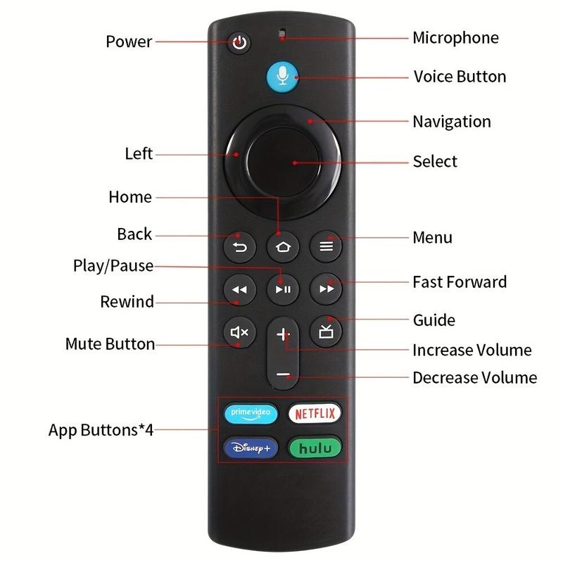 Voice Replacement Remote Control with Alexa - Compatible with Fire TV Stick 2nd/3rd Gen, Lite, 4K, Fire TV Cube & Smart TVs