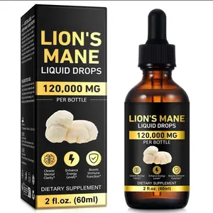 Lions Mane Supplement - Daily Mushroom Supplement for Memory, Focus & Clarity - Brain Booster - Lions Mane Tincture for Immune Support - 60ml