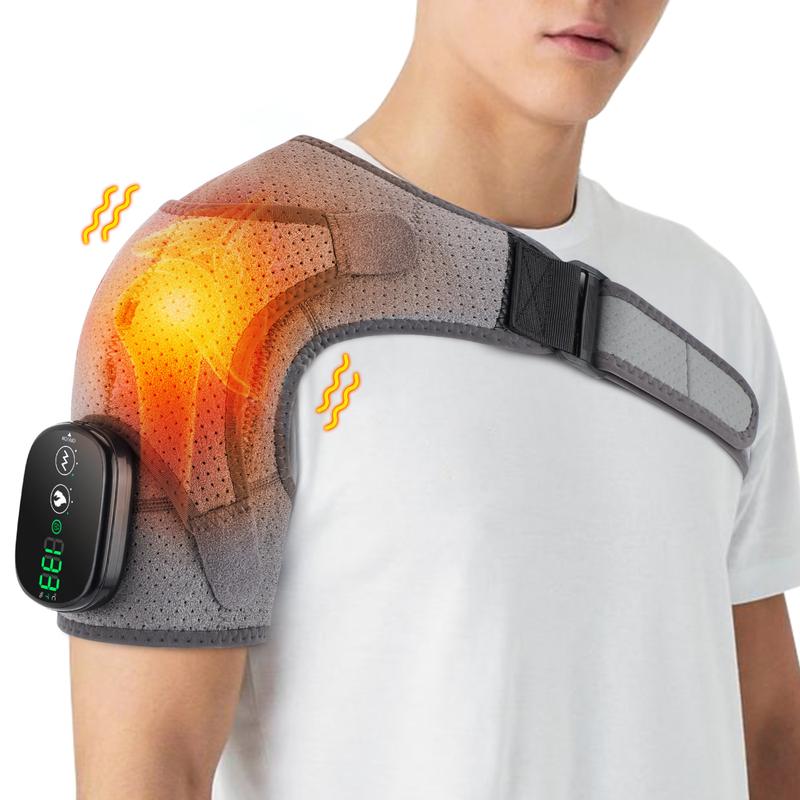 Heated Shoulder Wrap, Shoulder Heating Pads Massager, Electric Cordless Vibration Massage,Comfort Heated Shoulder Braces