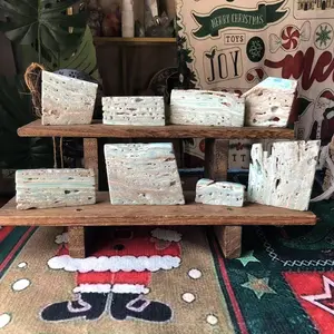 Natural Crystal Blue Aragonite Slice Collection