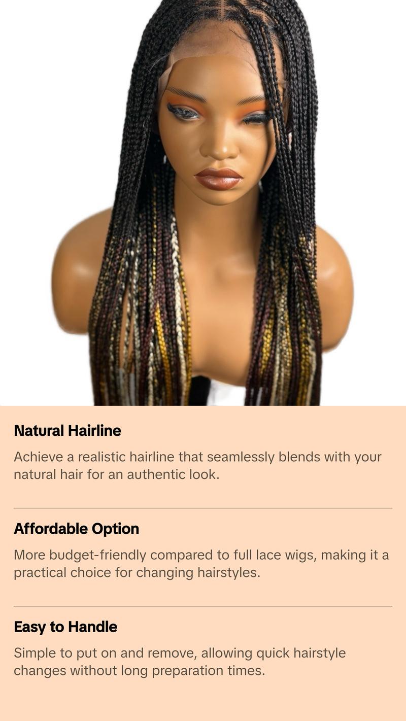 Jessbeline Braided Wig full lace  for Women multicolor