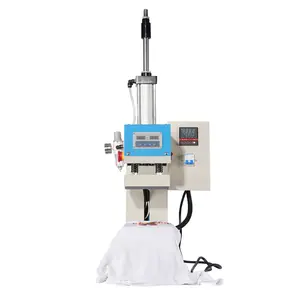 Translation of 10×10 Label Pneumatic Heat Press Machine with Upper Lower Heating Multiple Time Settings Bright LCD Display Teflon Surface