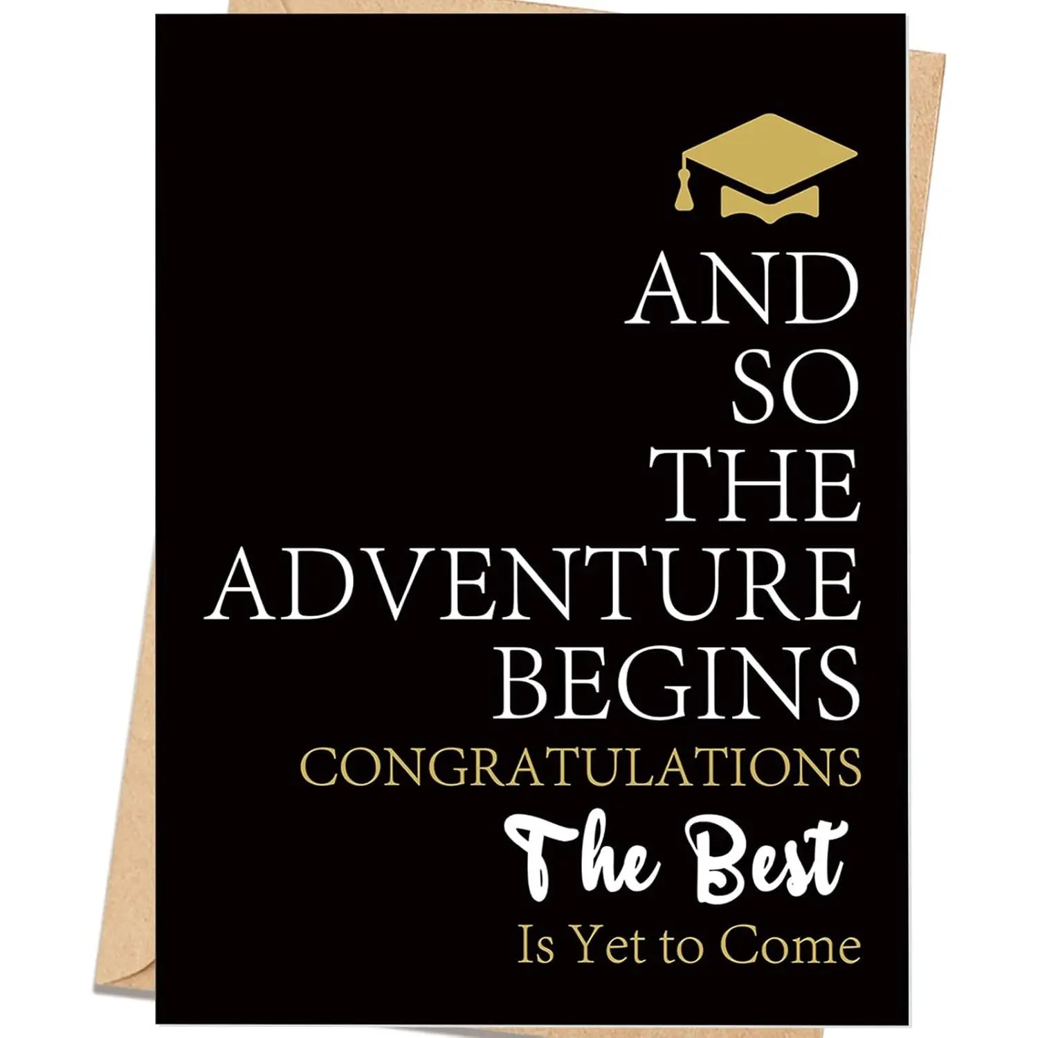 Inspirational Graduation Card - Office Stationery Congratulations Card for High School & College Graduation, Daughters, Classmates & Friends